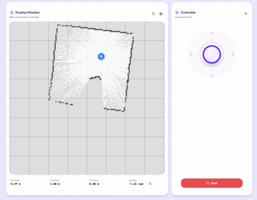 Cloud robotics software dashboard interface